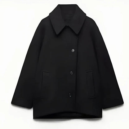 Women’s oversized wool coat trendy fall – women