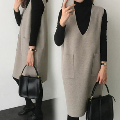 Women’s wool winter vest double-sided mid-length – women