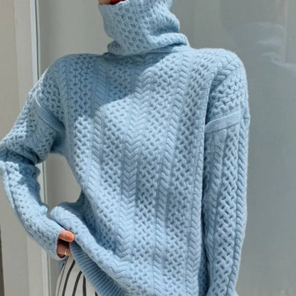 Women’s wool turtleneck sweater cozy winter – women