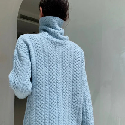 Women’s wool turtleneck sweater cozy winter – women