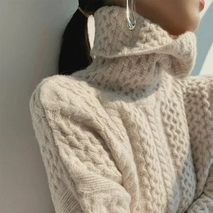 Women’s wool turtleneck sweater cozy winter – women