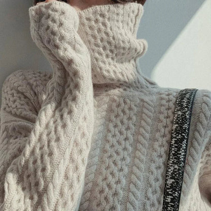 Women’s wool turtleneck sweater cozy winter – women