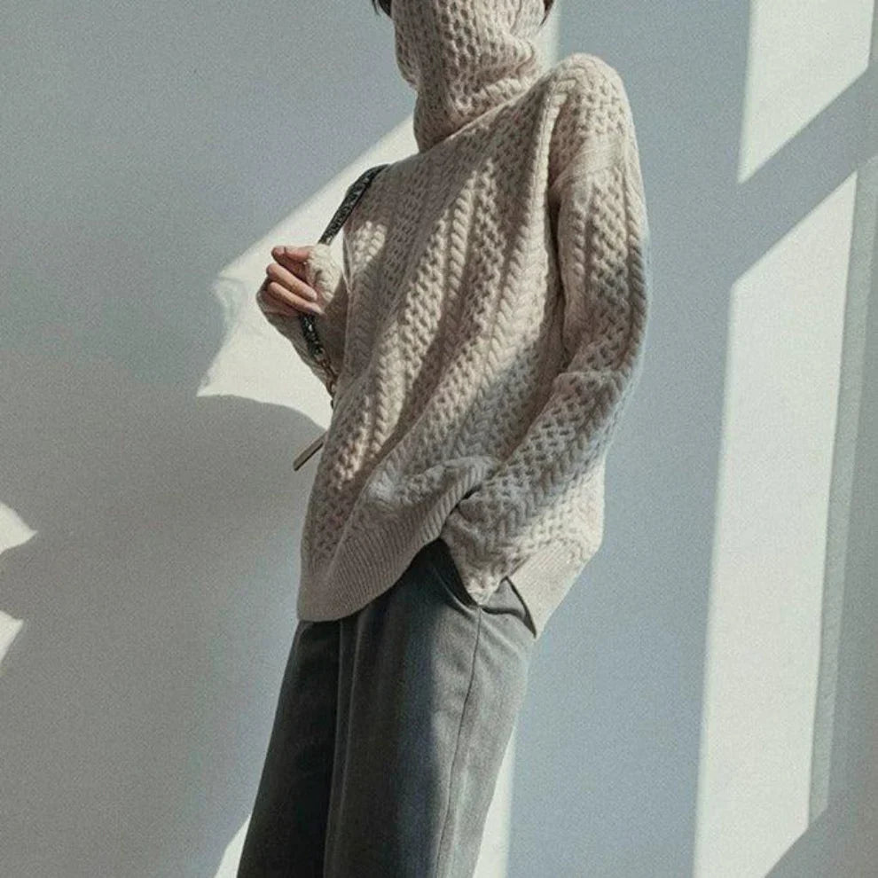 Women’s wool turtleneck sweater cozy winter – women