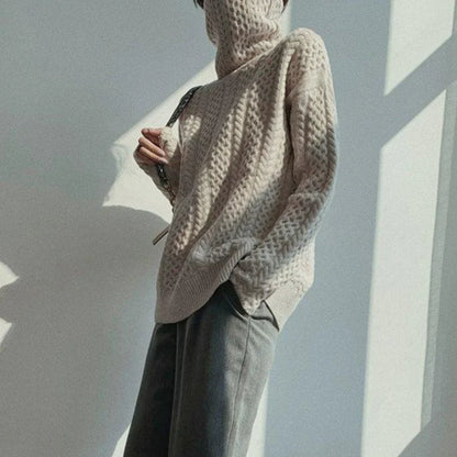 Women’s wool turtleneck sweater cozy winter – women