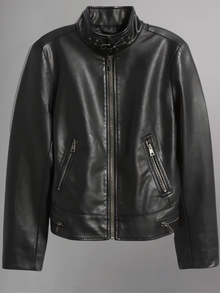 Womens Black leather Jacket