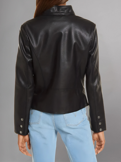 Womens Black leather Jacket