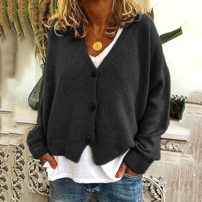 Women’s oversized knit cardigan with buttons – women