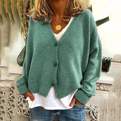 Women’s oversized knit cardigan with buttons – women
