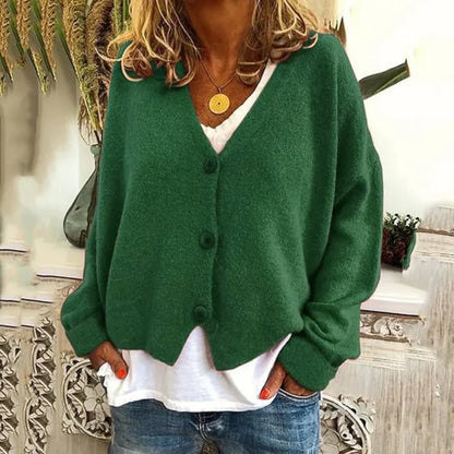 Women’s oversized knit cardigan with buttons – women