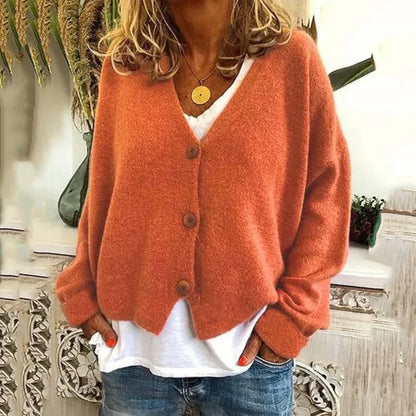 Women’s oversized knit cardigan with buttons – women