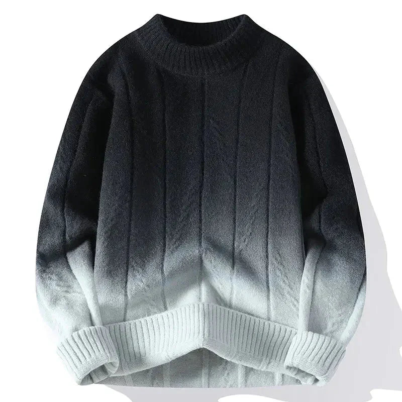 Bicolor knit sweater – men