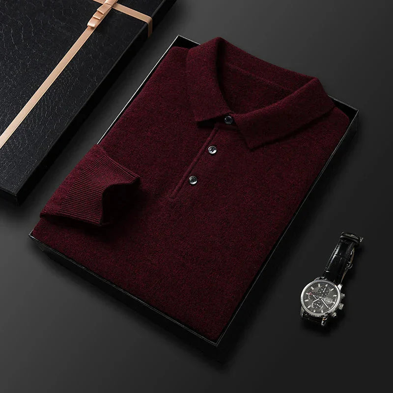 Men’s knit polo sweater – men