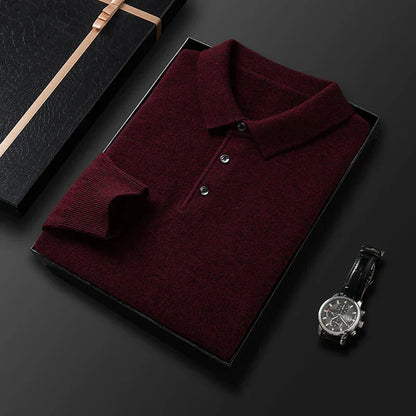 Men’s knit polo sweater – men