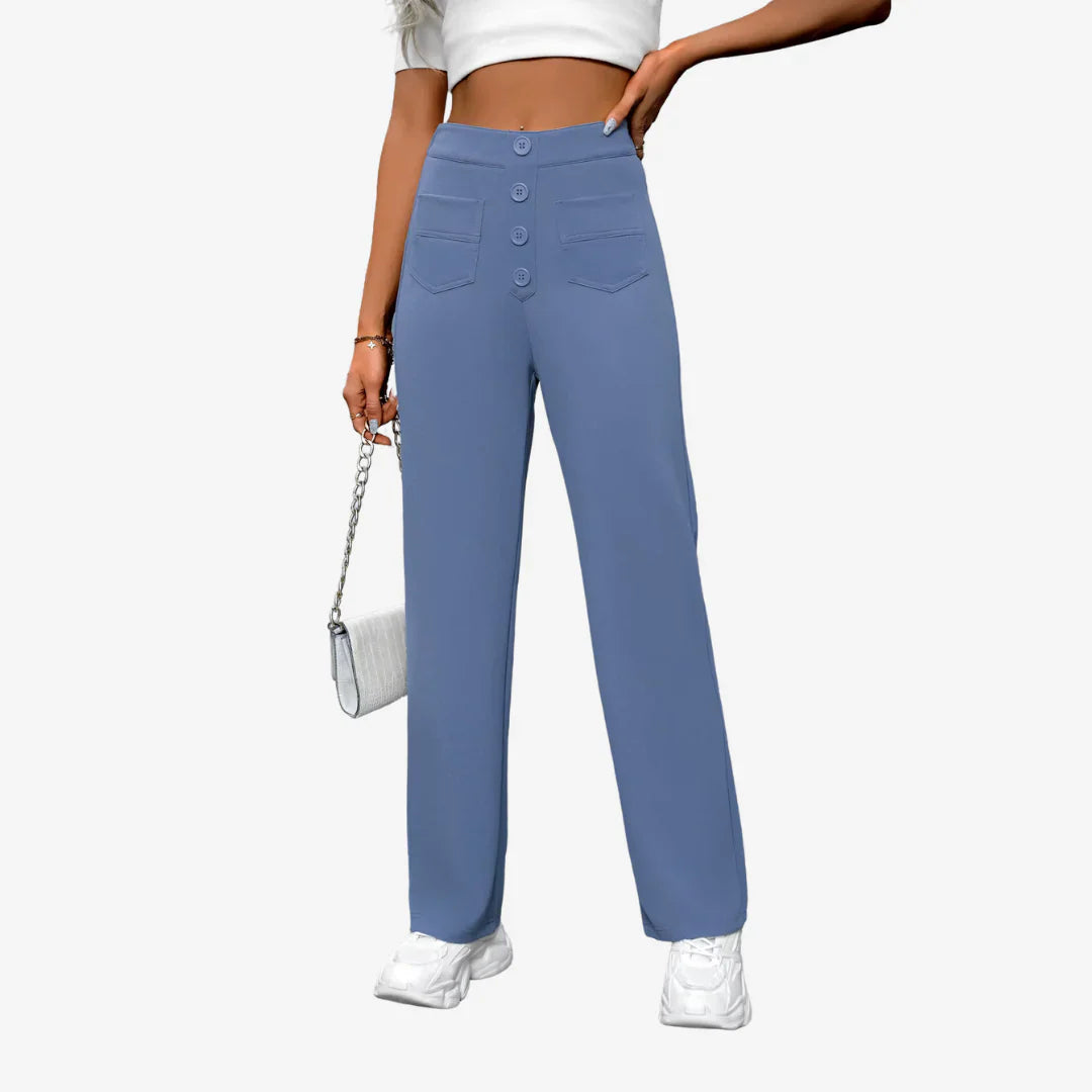 Women’s high-waisted straight-leg trousers – women