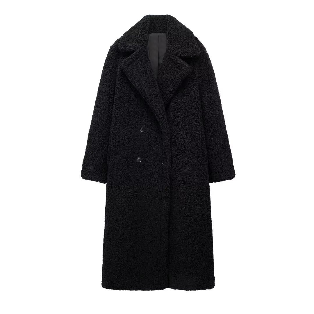 Aurora long women's teddy jacket, cozy and stylish