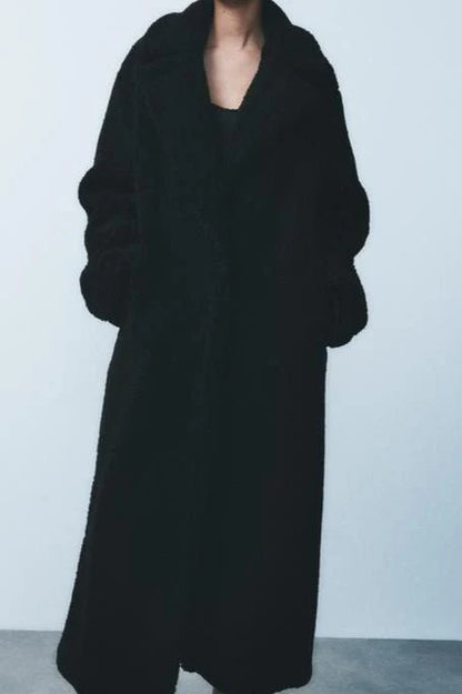 Aurora long women's teddy jacket, cozy and stylish