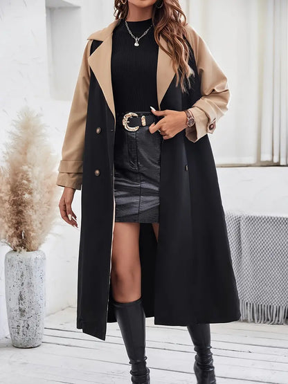 Megan | Stylish Two-Tone Trench Coat