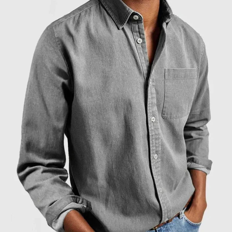 Men’s classic denim shirt – men
