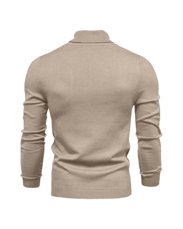 Men’s slim-fit ribbed turtleneck sweater – men