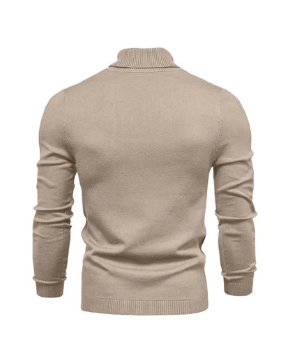 Men’s slim-fit ribbed turtleneck sweater – men