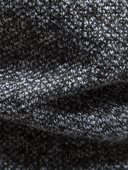 Men’s high-neck quarter-zip knit sweater – men