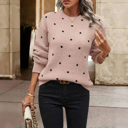 Lilah | polka dot knit sweater