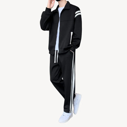 Men's cotton tracksuit, 2-piece set including jacket and jogging pants
