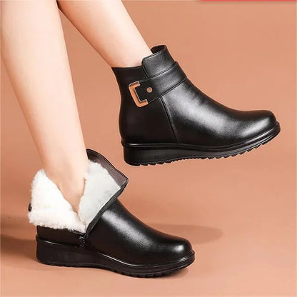 Women's orthopedic leather boots, warm and comfortable