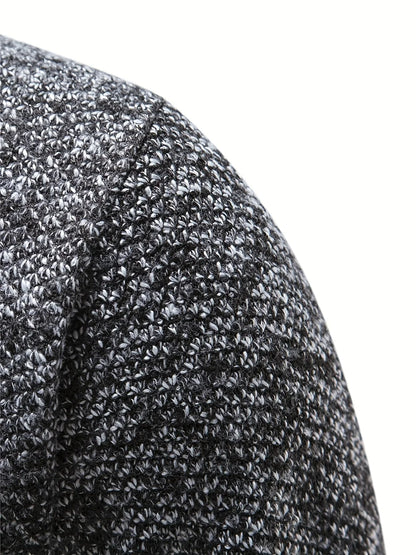 Men’s high-neck quarter-zip knit sweater – men