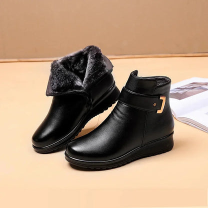 Women's orthopedic leather boots, warm and comfortable
