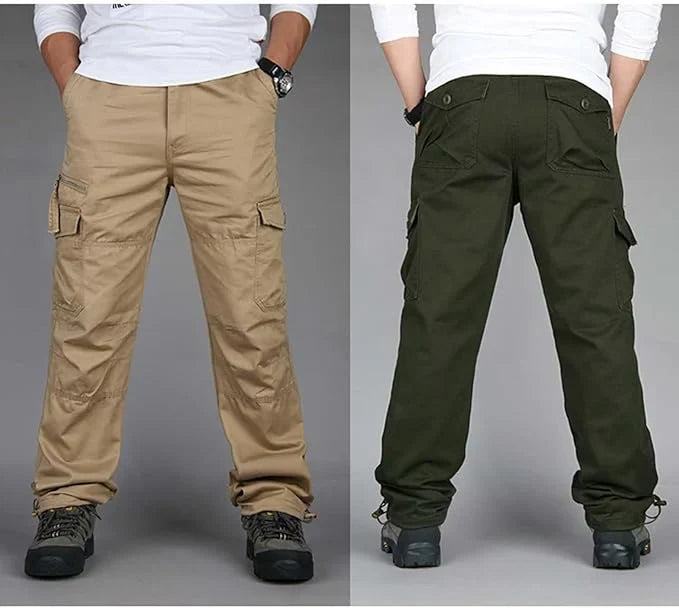 Men’s casual cargo pants with multiple pockets – men