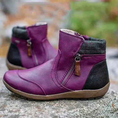 Women’s warm casual ankle boots with zipper – women