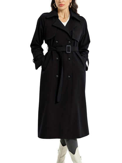 MILA | Long Double-Sided Trench Coat with Belt