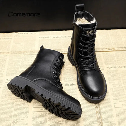 David lace-up leather boots – men