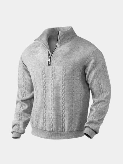 Dirk – classic quarter-zip pullover with stand-up collar