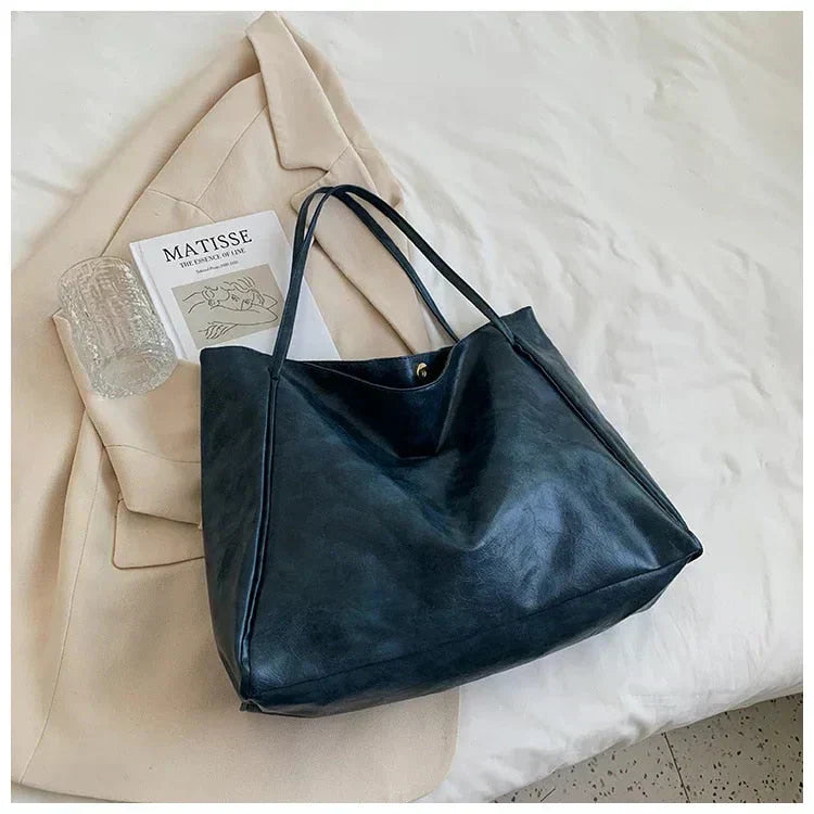 Aura minimalist tote bag with a clean shape