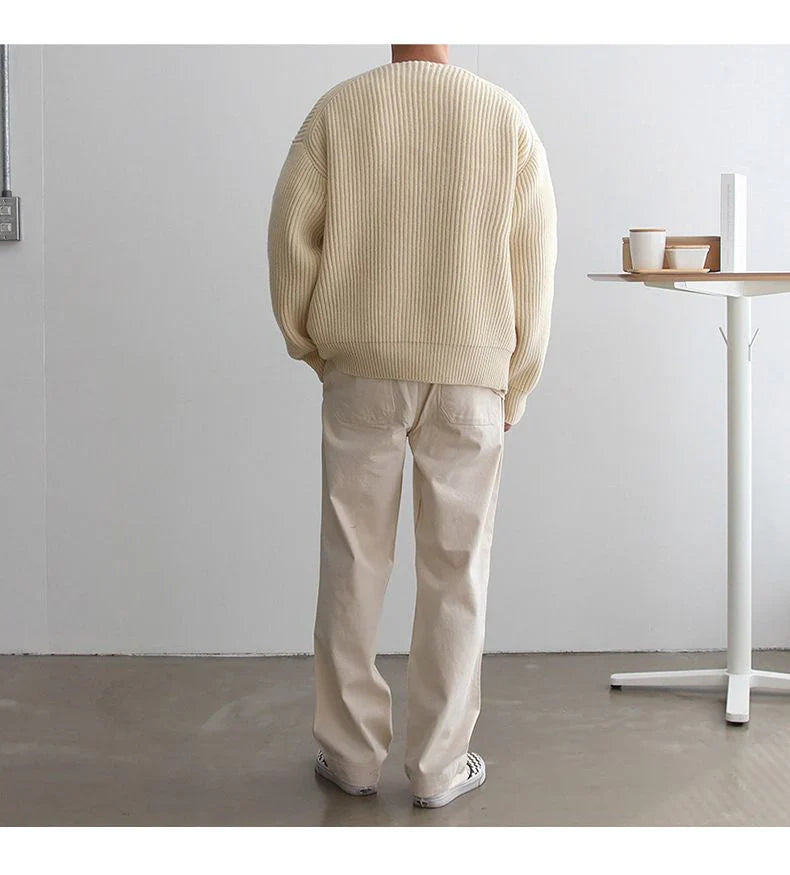 Men’s zip knit cardigan with front pockets – men