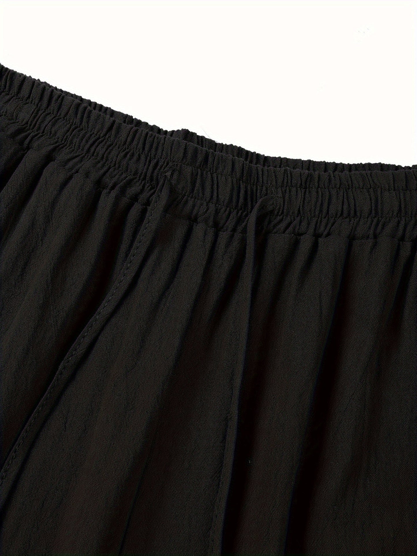 Straight elastic waist pants – men