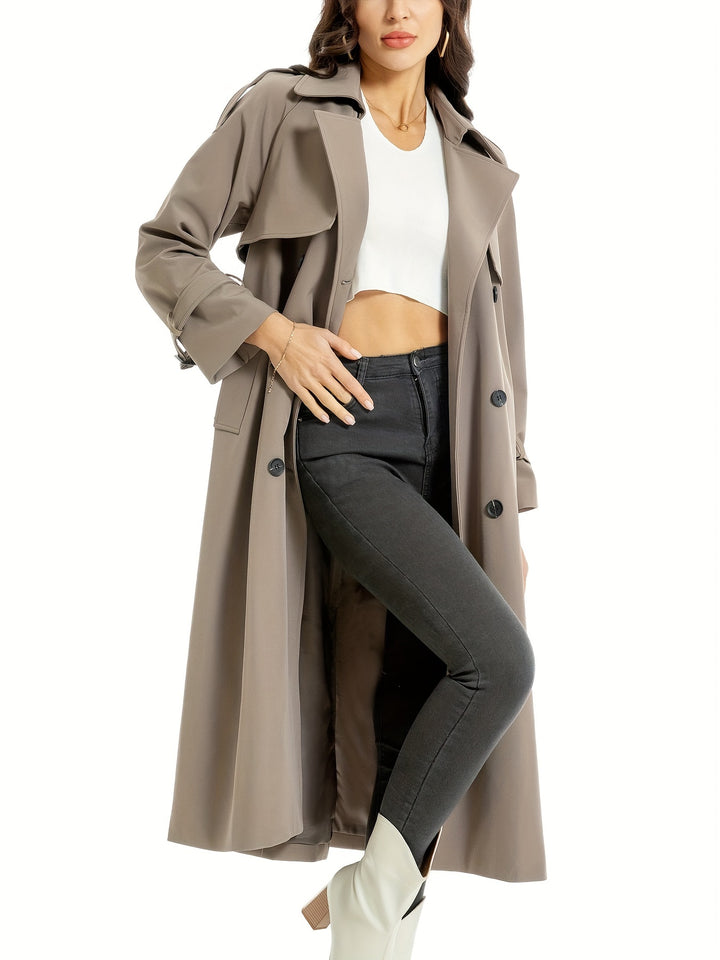 MILA | Long Double-Sided Trench Coat with Belt