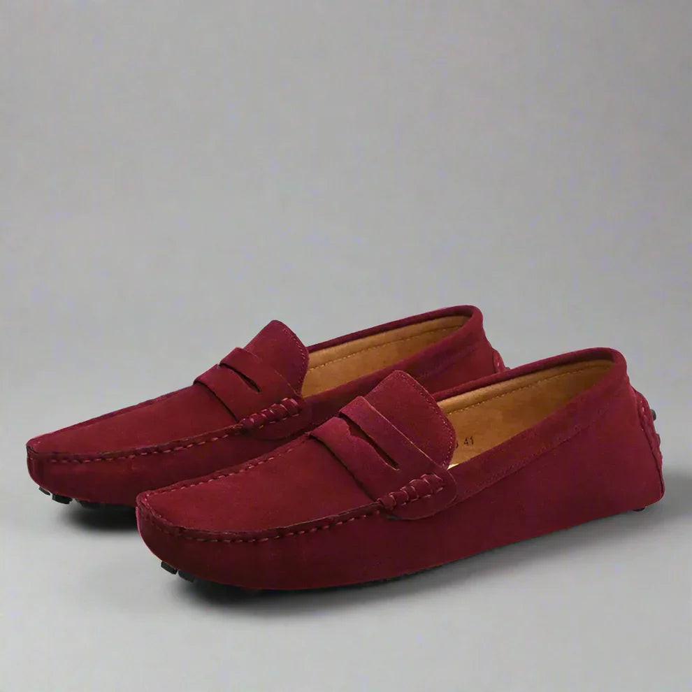 Men’s suede slip-on loafers – men