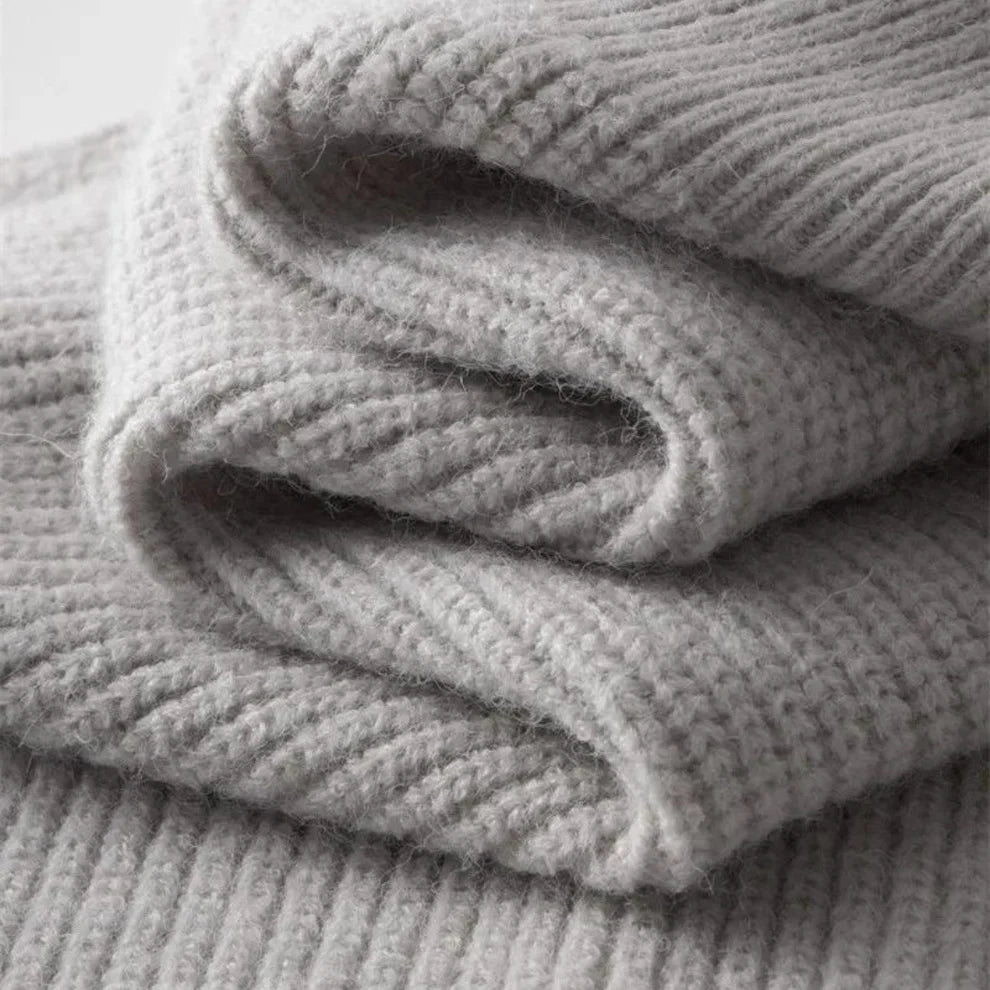 Men's warmer zip-up ribbed knit sweater - men