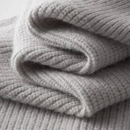 Men's warmer zip-up ribbed knit sweater - men