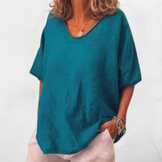 MiaSofia ubergroßes leinen-t-shirt
