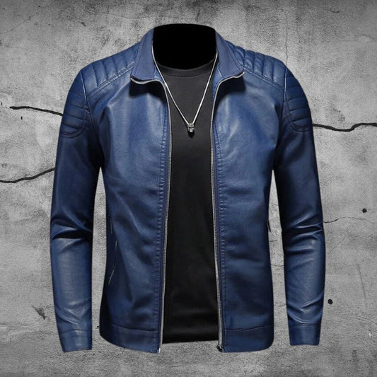 Stylish men's premium leather jacket