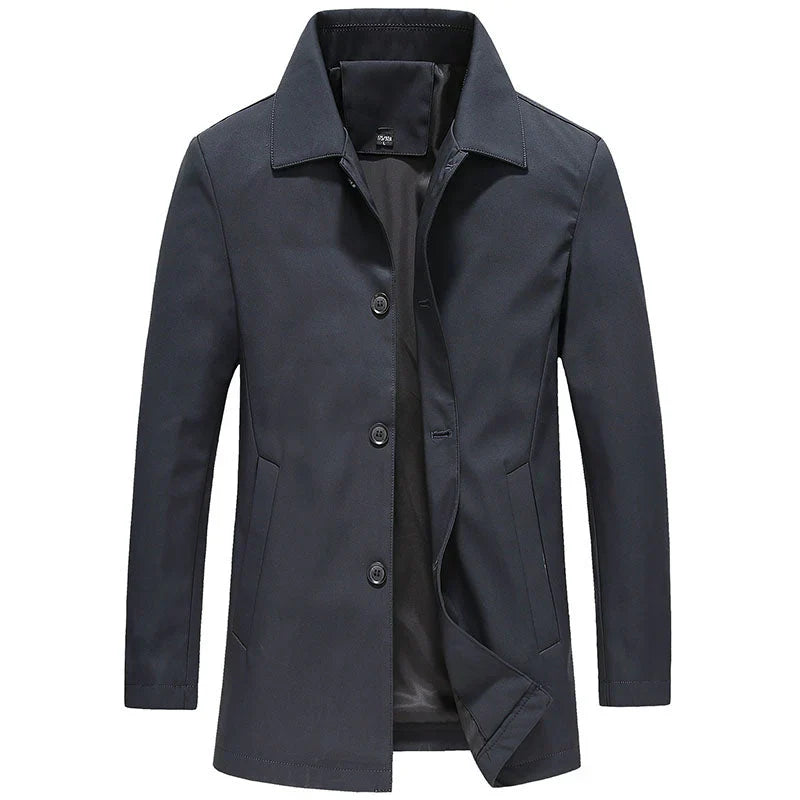 Men's windproof winter parka with fleece lining