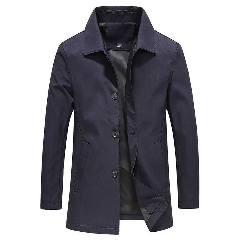 Men's windproof winter parka with fleece lining