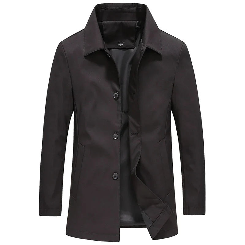 Men's windproof winter parka with fleece lining