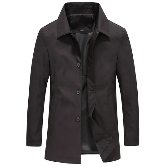 Men's windproof winter parka with fleece lining