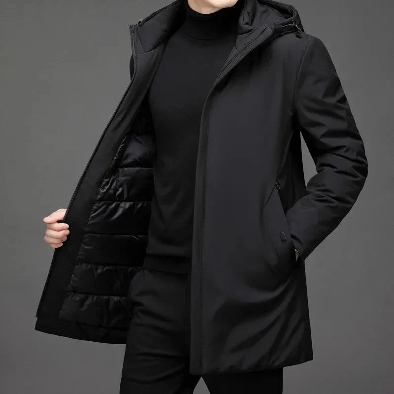 Men's water-repellent winter jacket in a classic design