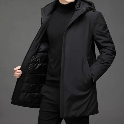 Men's water-repellent winter jacket in a classic design